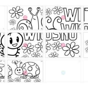 Pakiet 12 kolorowanek XL - PDF wiosna/ wielkanoc w rozmiarze XL