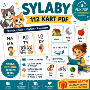 Sylaby - zestaw 112 kart pracy (wersja PDF)