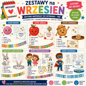 Pakiet 6 zestawów na WRZESIEŃ (wersja PDF)