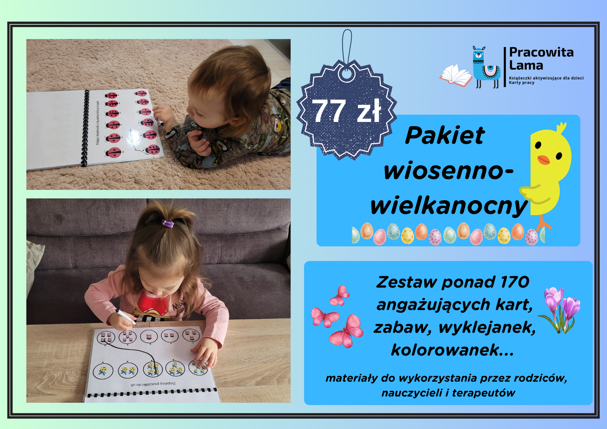 Pakiet wiosenno-wielkanocny (zestaw ponad 170 kart PDF). (Kopia)