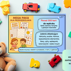 Mega Paka dla Przedszkolaka (ponad 350 kart PDF)