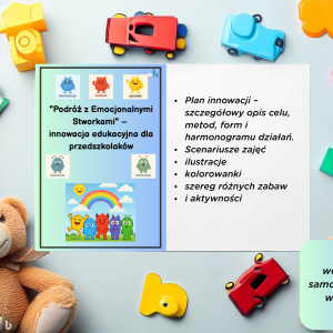 "Podróż z Emocjonalnymi Stworkami" - innowacja edukacyjna dla Przedszkolaków