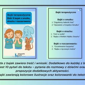 Zbiór 6 bajek terapeutycznych: o smutku, o strachu, o rozczarowaniu (wersja PDF)
