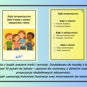 Zbiór 6 bajek terapeutycznych o radości, wdzięczności i dumie (wersja PDF)