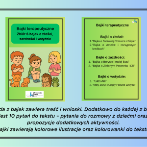 Zbiór 6 bajek terapeutycznych: o złości, zazdrości i wstydzie (wersja PDF)