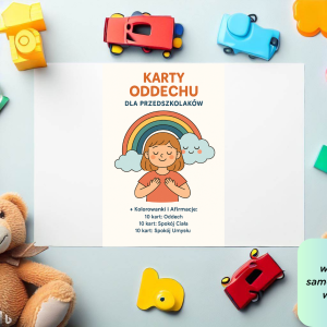 Karty oddechu dla Przedszkolaków + kolorowanki + afirmacje (wersja PDF)