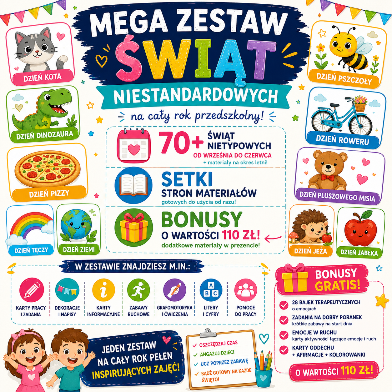 MEGA ZESTAW ŚWIĄT NIESTANDARDOWYCH na cały rok (wersja PDF)