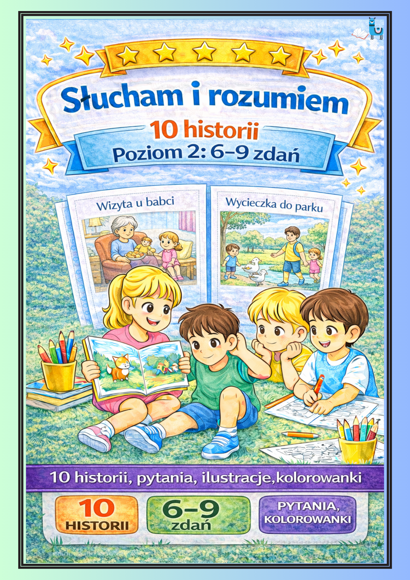 Słucham i rozumiem - Pakiet Poziom 1-3 (3 poziomy trudności): 30 historii z pytaniami (wersja PDF) - obrazek 6