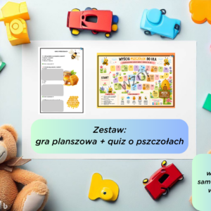 Zestaw: Gra planszowa "Wyścig pszczółek do ula" + Quiz o pszczołach (pdf)