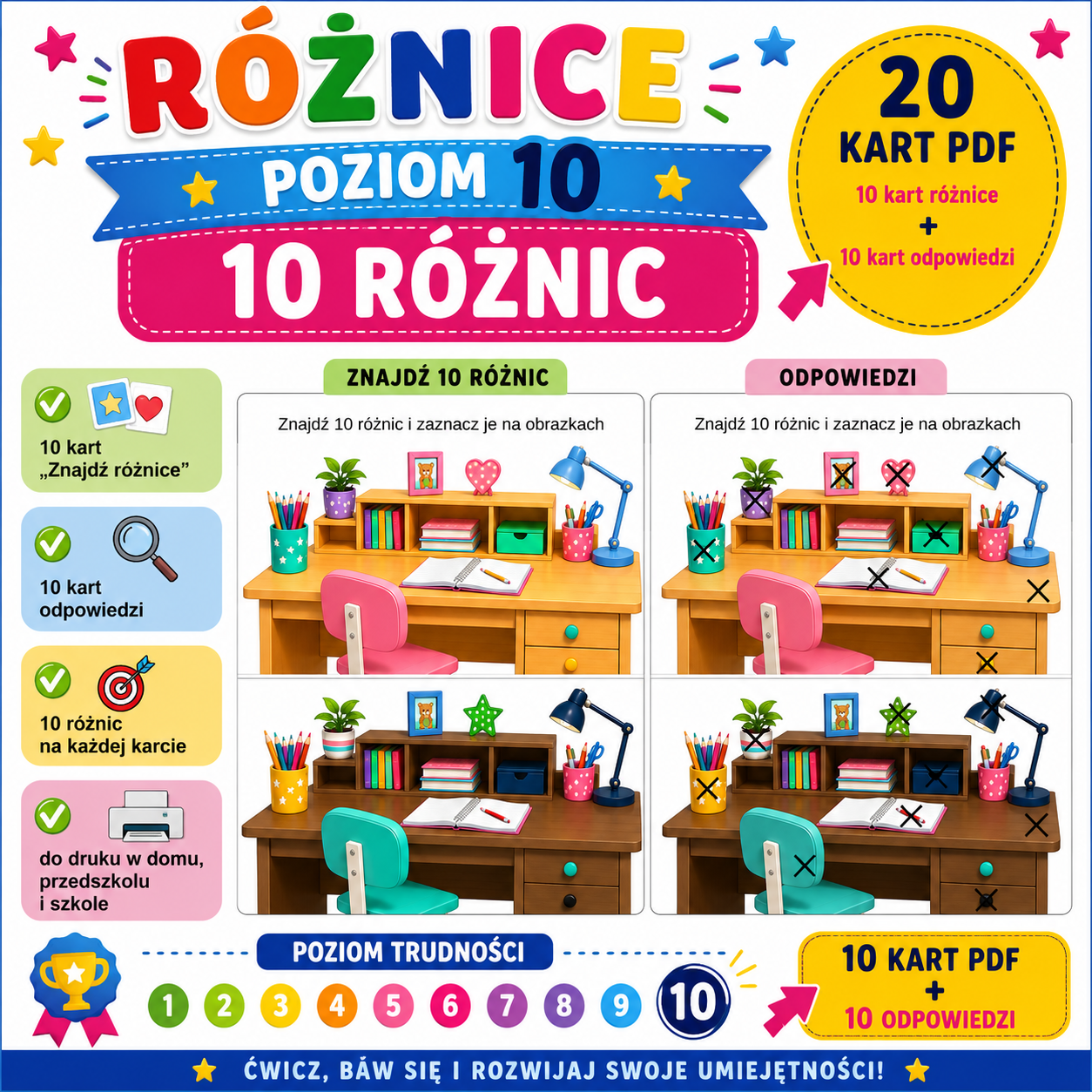 Różnice: Poziom 10 (10 różnic) PDF