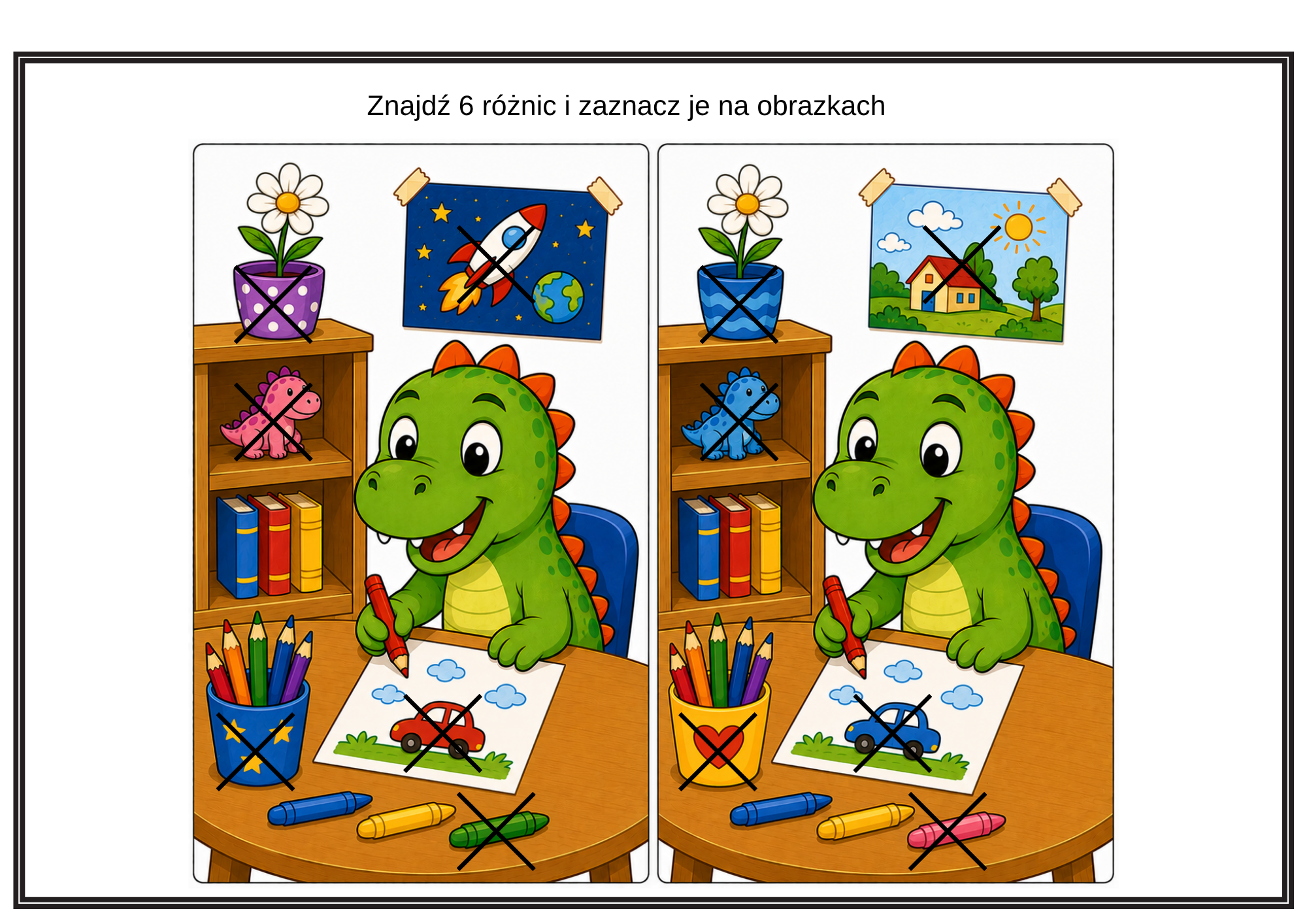 Różnice: Poziom 6 (6 różnic) PDF - obrazek 2