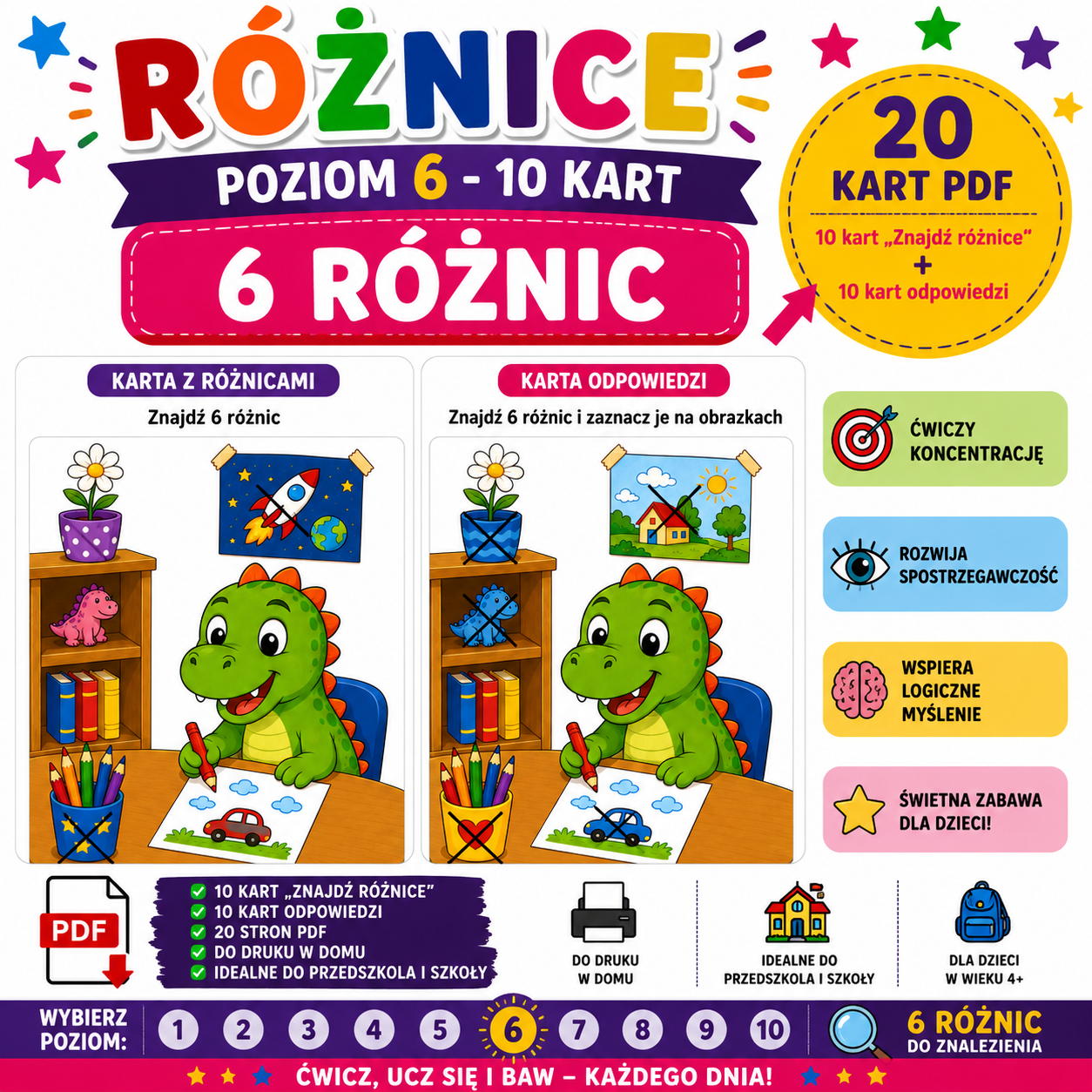 Różnice: Poziom 6 (6 różnic) PDF