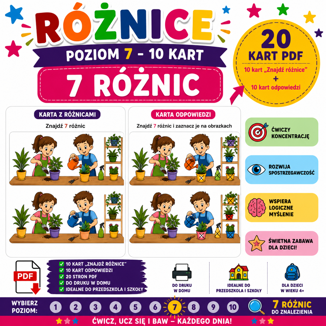 Różnice: Poziom 7 (7 różnic) PDF