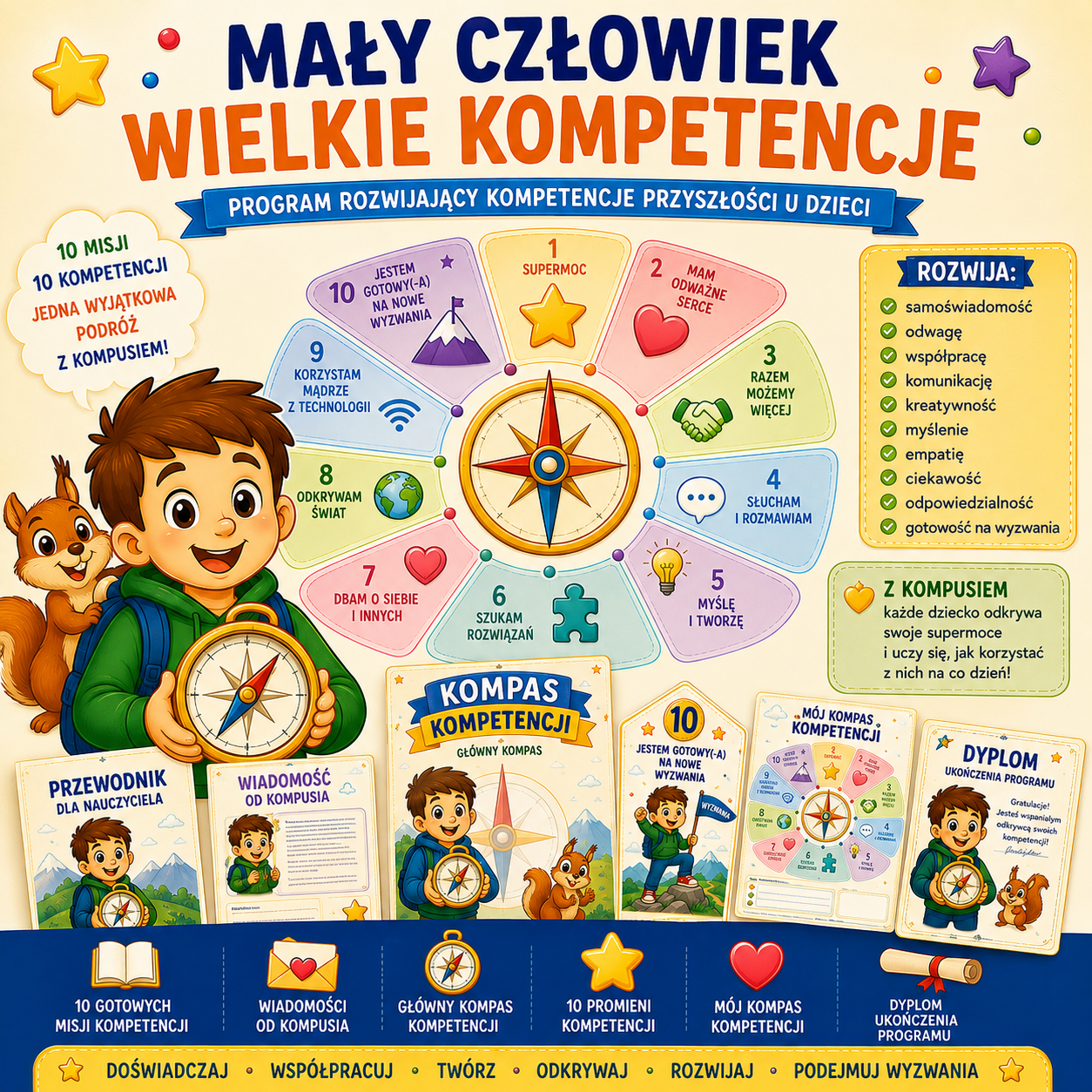 Mały człowiek - wielkie kompetencje - Kompleksowy program rozwijający kompetencje przyszłości u dzieci (10 misji/ 10 kompetencji)