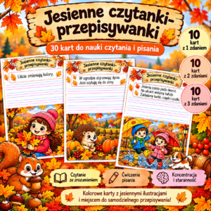 Jesienne czytanki - przepisywanki (PDF)