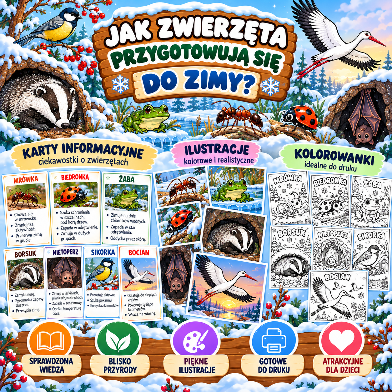 Jak zwierzęta przygotowują się do zimy? (PDF)